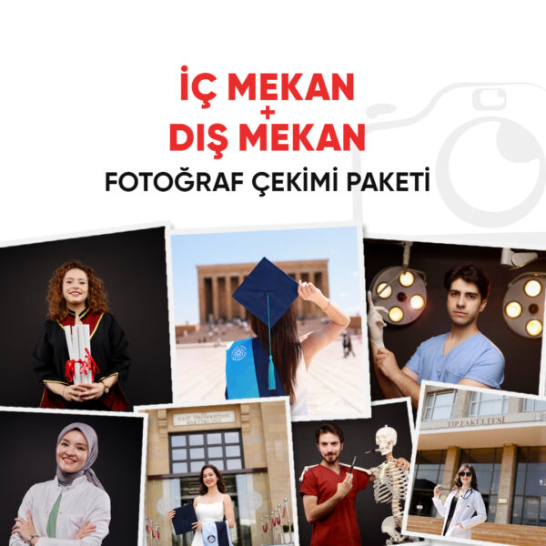 Ankara Mezuniyet İç Mekan + Dış Mekan Fotoğraf Çekim Paketi